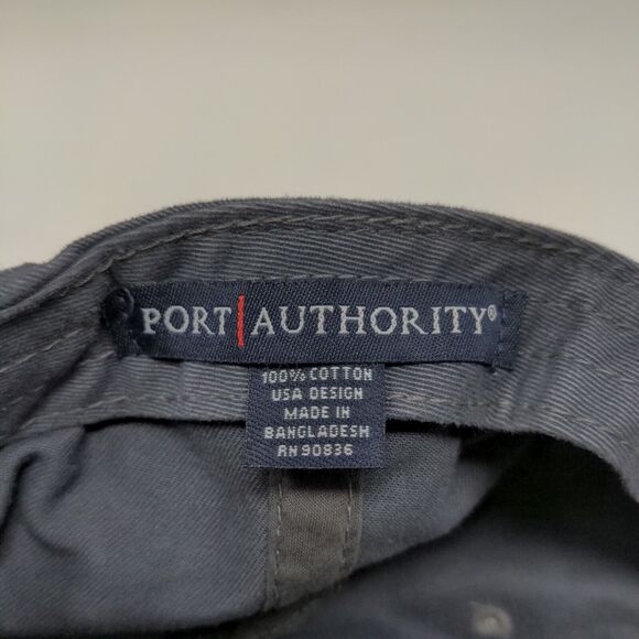 Port Authority Mens Strapback Hat Gray Adjustable Embroidered PH Logo - Picture 10 of 10